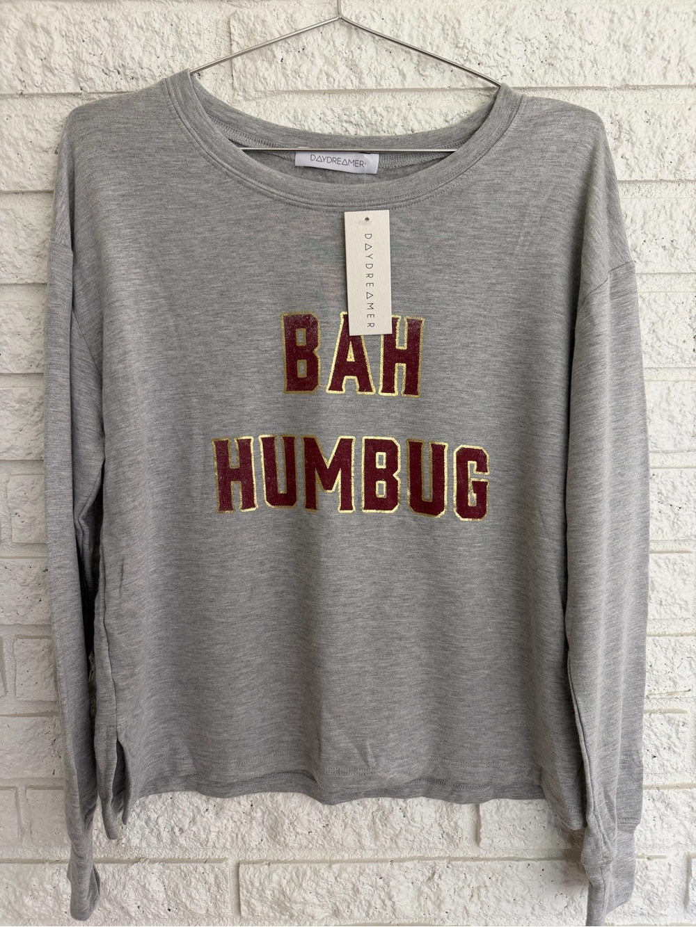 Daydreamer Bah Humbug Christmas/Holiday Lightweight Sweatshirt Loungewear